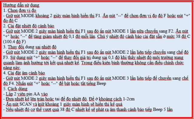 NHIỆT KẾ ĐIỆN TỬ Infrared - ĐO TRÁN THÔNG MINH