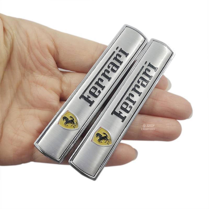 FENDER Set 2 sticker kim loại dán trang trí xe hơi FERRARI