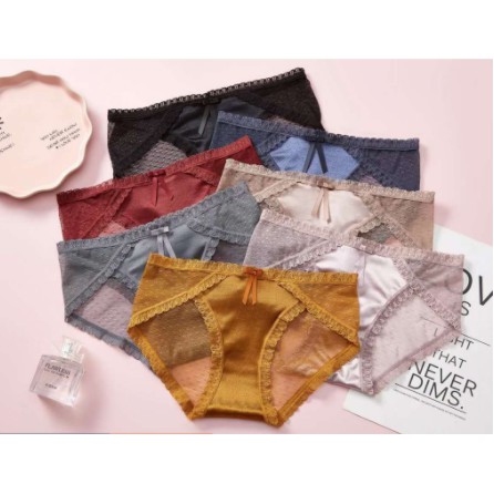 MỚI*Quần lót su lụa phối ren 266