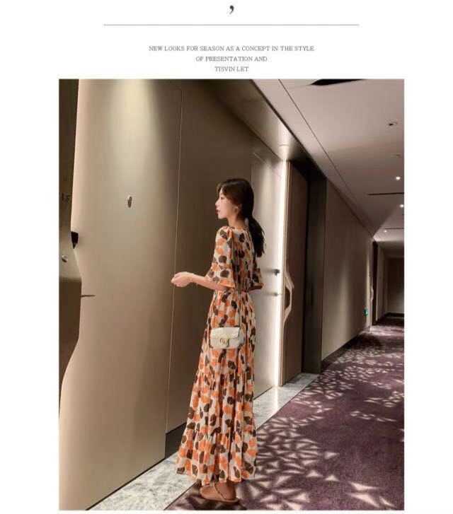 2021 NEW ARRIVAL ready stock french style dress Floral skirt women fashion clothes