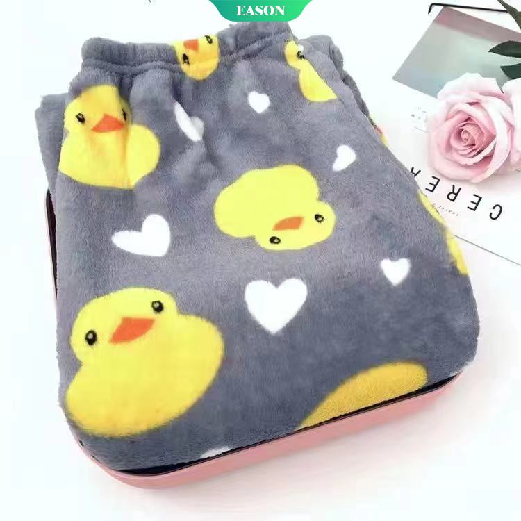 Quần Ngủ Dài Dáng Rộng Chất Nỉ Dày Dặn Thiết Kế Đơn Giản Dễ Thương Thời Trang Thu Đông 2022