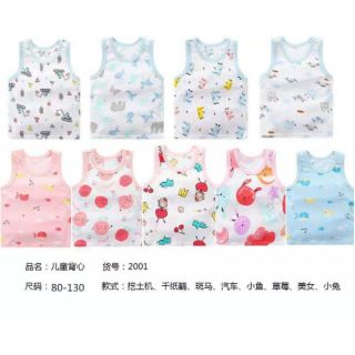 Combo 3 chiếc áo ba lỗ cotton sợi tre xuất nhât.bé trai,gái 8-20kg