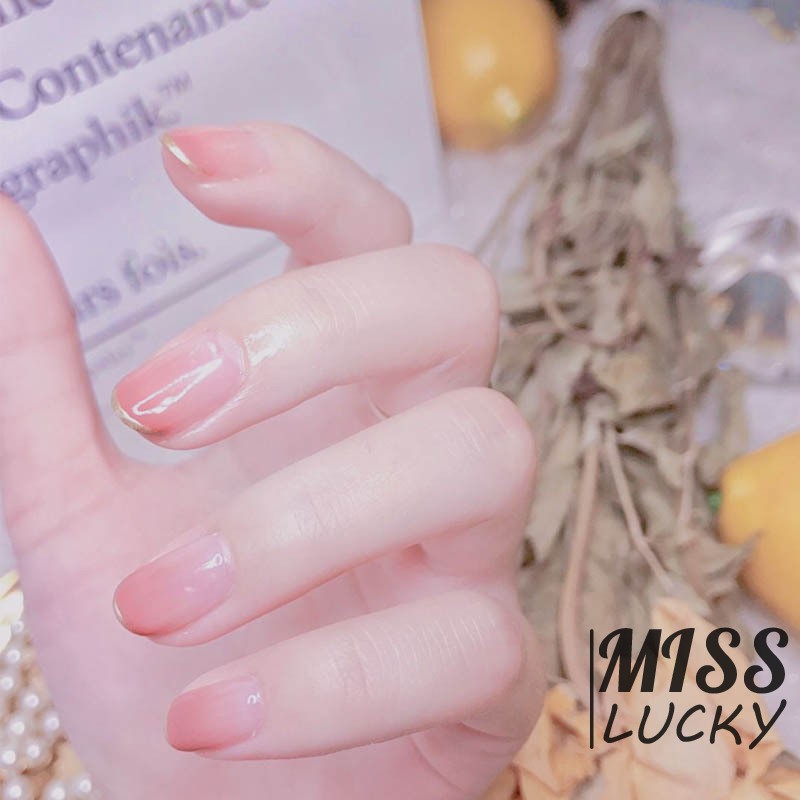 [Hàng mới về] 24 móng tay giả màu gradient kèm keo dán