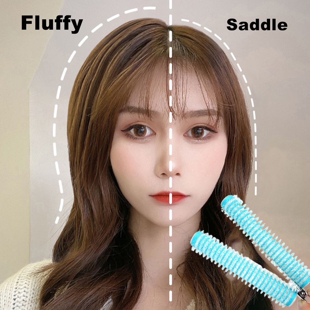 [Hàng mới về] Kẹp tóc mái dạng lô uốn xoăn nhẹ tự dính an toàn chuyên nghiệp cho nữ