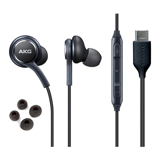 Tai nghe AKG Note 10 Note 20 S20 chân Type C chính hãng Note 10 Plus, S20 plus, S20 Ultra tặng 4 nút tai phụ