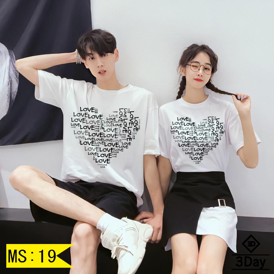 [ÁO ĐÔI GIÁ SỈ]-ÁO ĐÔI TRÁI TIM LOVE CHẤT ĐẸP