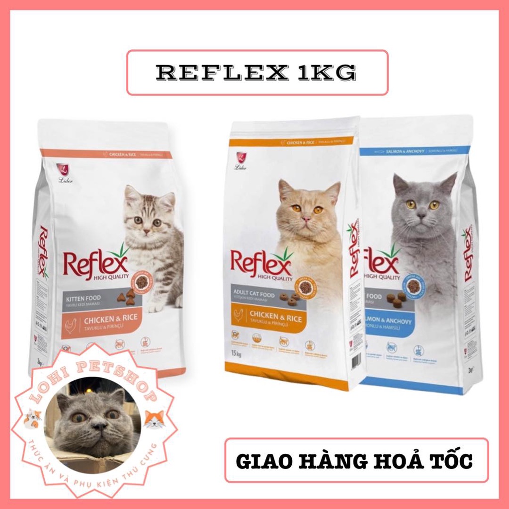 Thức ăn hạt reflex cho mèo con và mèo lớn