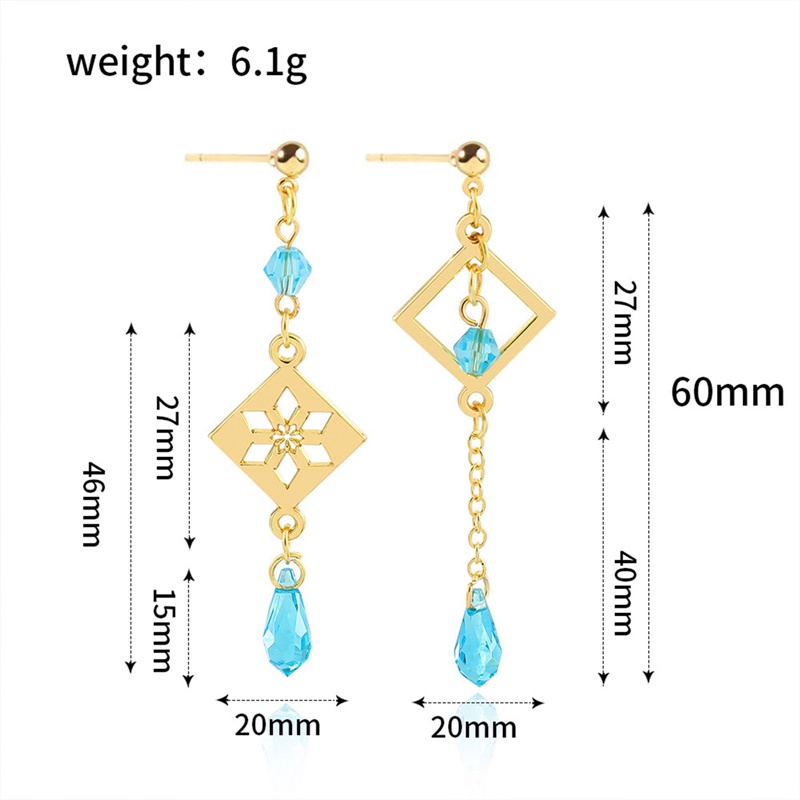 Tmdbyx Khuyên Tai Hóa Trang Nhân Vật Anime Genshin Impact Vision 7 Element God Eye Keqing Xiao Zhongli Dành Cho Nữ