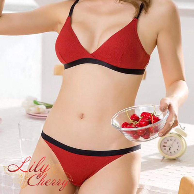 Bộ lót nữ BL058 Bộ lót chất len tăm đệm mỏng mềm mại | BigBuy360 - bigbuy360.vn