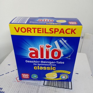Viên rửa chén bát ly Alio hộp 100 viên dùng cho máy Đức