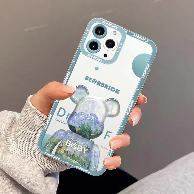 Ốp Điện Thoại Silicon Mềm Trong Suốt In Hình Gấu Hoạt Hình Thời Trang Cho Iphone 13 12 11 Pro MAX X XS MAX XR 6 7 8 Plus