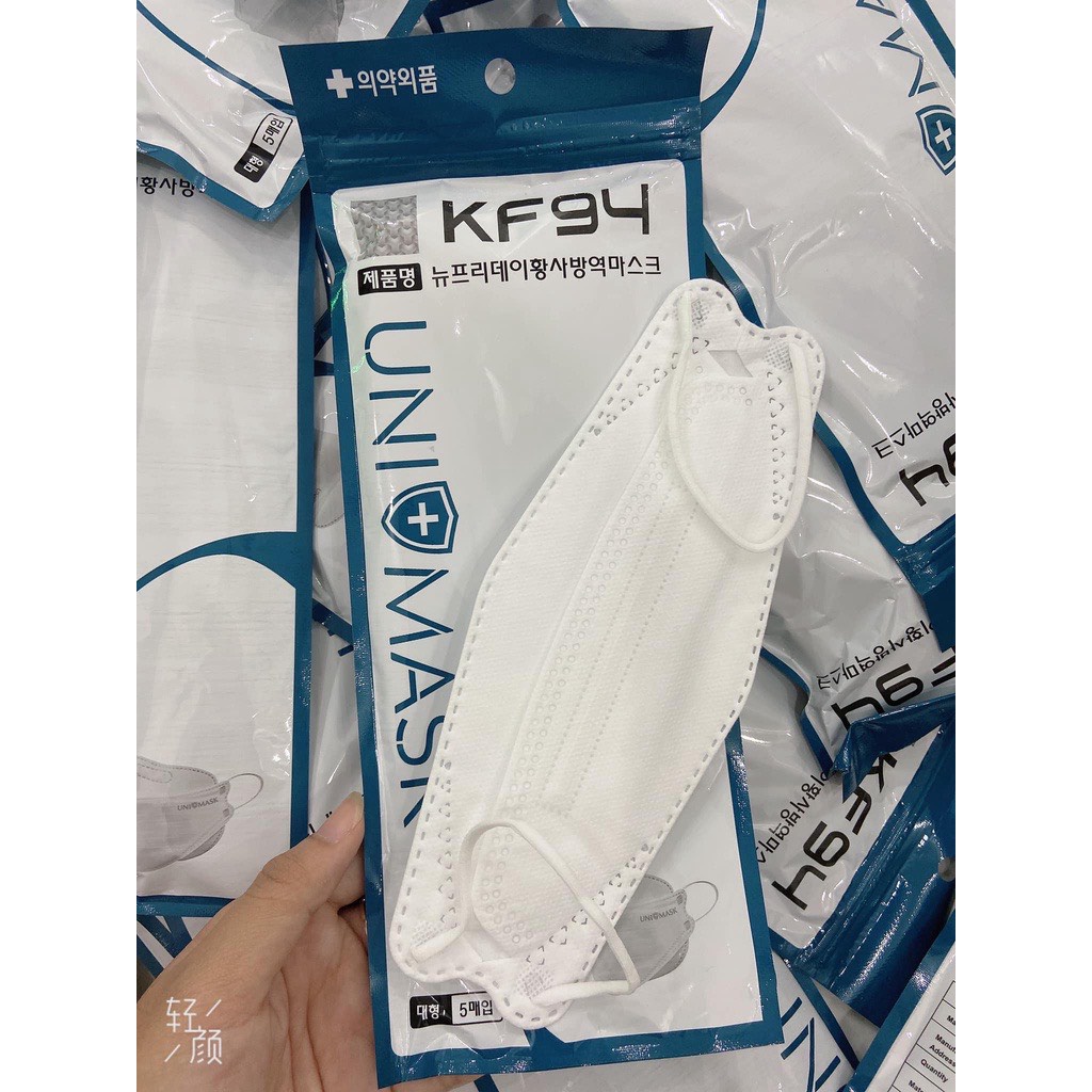 Khẩu trang KF94 Uni Mask, thùng 300 cái , chống bụi mịn kháng khuẩn kiểu dáng hàn quốc