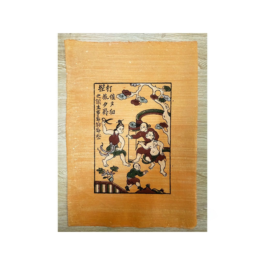 Tranh Dân Gian Đông Hồ - Tranh Đông Hồ Đánh Ghen