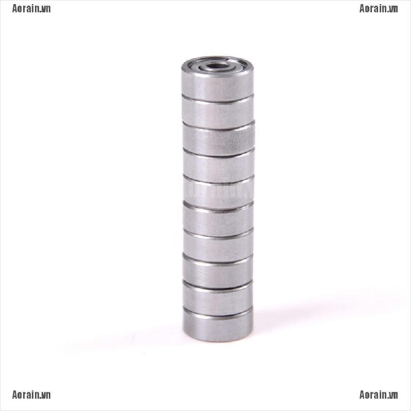 10 cái / bộ Vòng bi kim loại 606ZZ Thu nhỏ có rãnh sâu được che chắn 6 * 17 * 6 mm