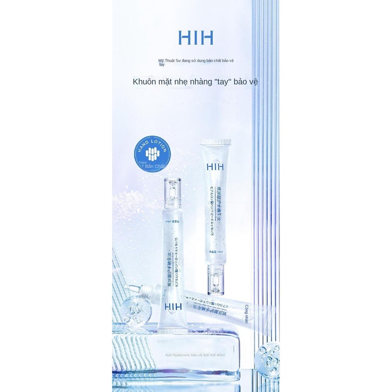 Kem bôi tay HIH Hyaluronic Acid Hand Serum Làm mờ nếp nhăn trên tay, dưỡng ẩm, làm trắng, không nhờn, nhỏ gọn và di động