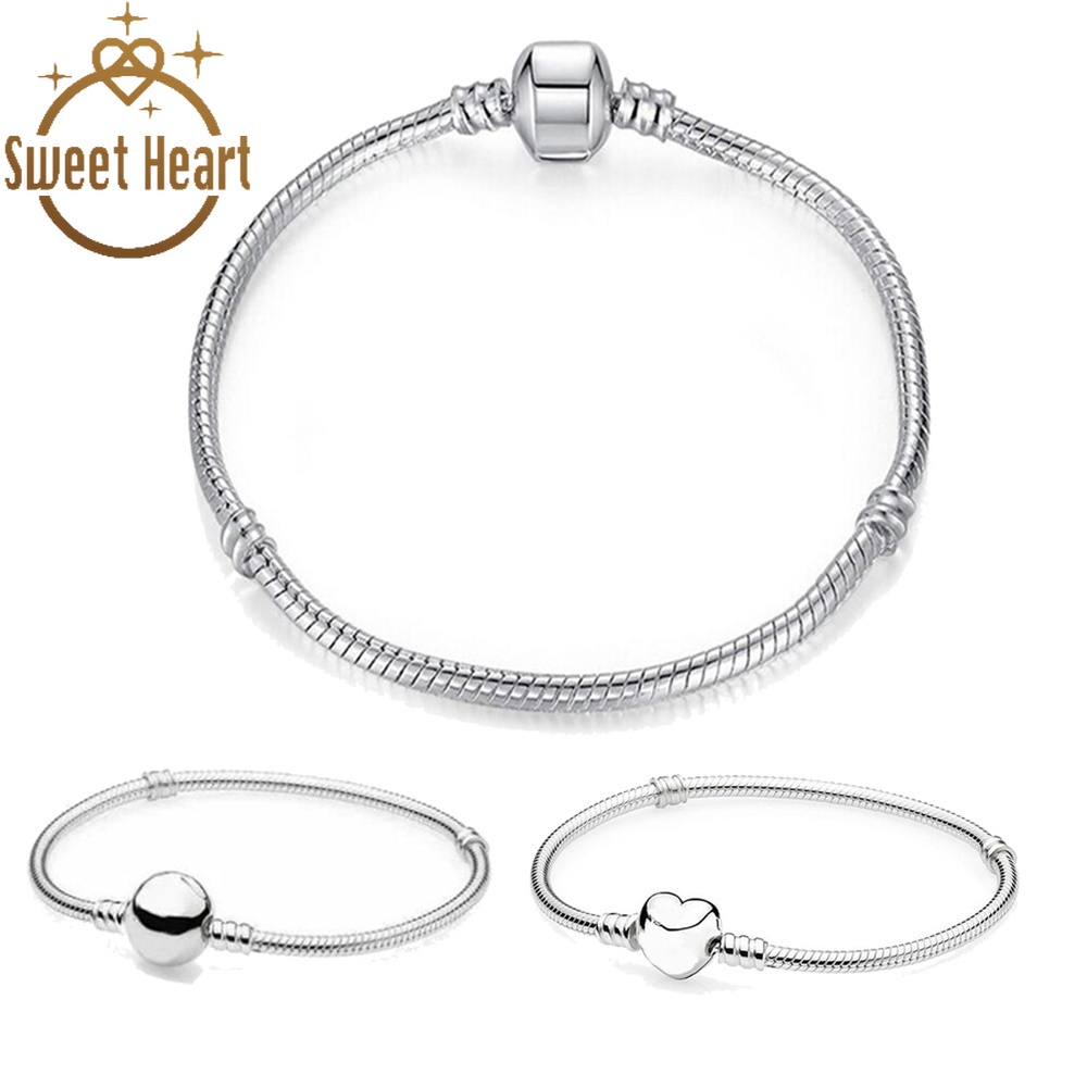 Vòng Tay Chuỗi Hạt Xương Rắn Bằng Đồng Bạc Xoay Cơ Bản Quyến Rũ DIY Dành Cho Nữ