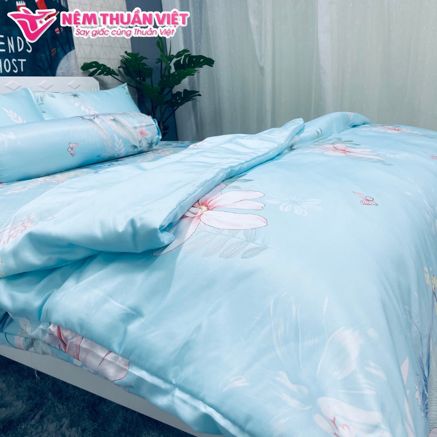 Bộ Ga Mền Cotton Tencel Thuần Việt Cao Cấp - K43