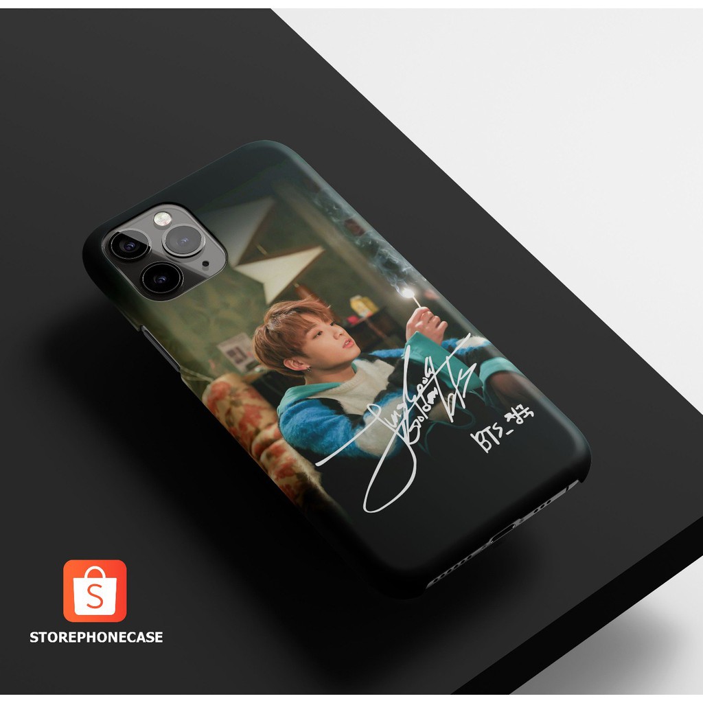 Ốp Điện Thoại Cứng In Hình Chữ Ký Bts Jungkook 2 Cho Iphone Samsung Xiaomi Vivo Oppo Realme