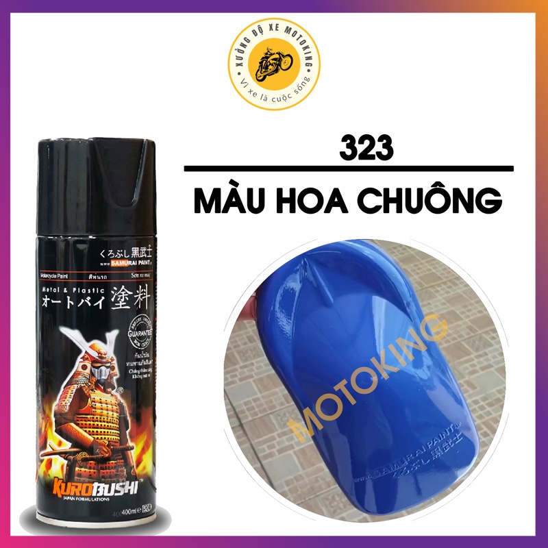 Combo Sơn Samurai màu hoa chuôn 323 loại 2K chuẩn quy trình độ bền 5 năm gồm 4 chai 2K04 - 102 - 323 - 2K01