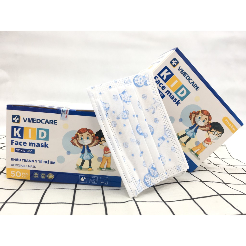 Khẩu Trang Y Tế 4 Lớp Kháng Khuẩn An Toàn Cho Trẻ Em Hôp 50 cái
