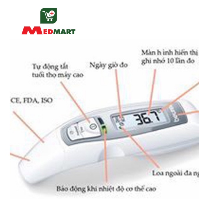 [Chính Hãng] Nhiệt Kế Điện Tử Đo Tai, Trán Beurer FT65 Đức, Bảo Hành 2 Năm - Medmart