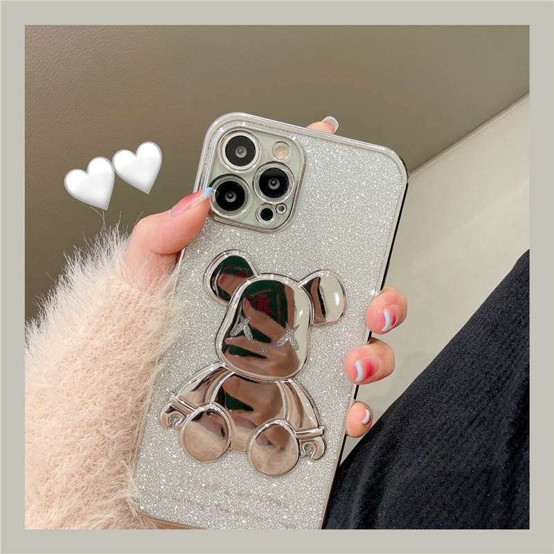 Ốp Điện Thoại Silicone Mềm Chống Sốc In Hình Gấu Hoạt Hình Cho iPhone 13 13 Pro Max 13 mini 11