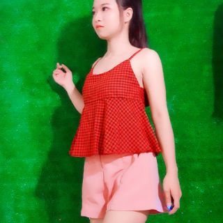 Áo 2 dây caro quảng châu
