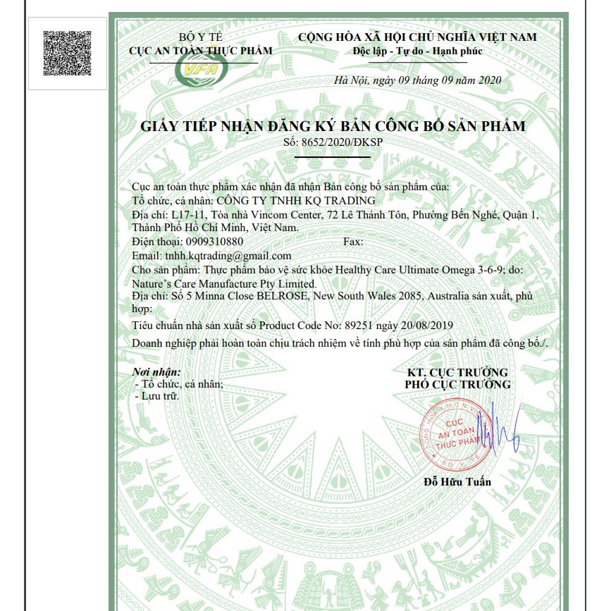 Viên uống Omega 3 6 9 Healthy Care Úc 200v
