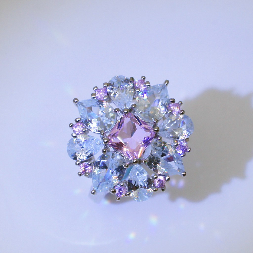 Nhẫn Đeo Tay Kim Loại Đính Đá Hình Giọt Nước Thời Trang Cho Nữ