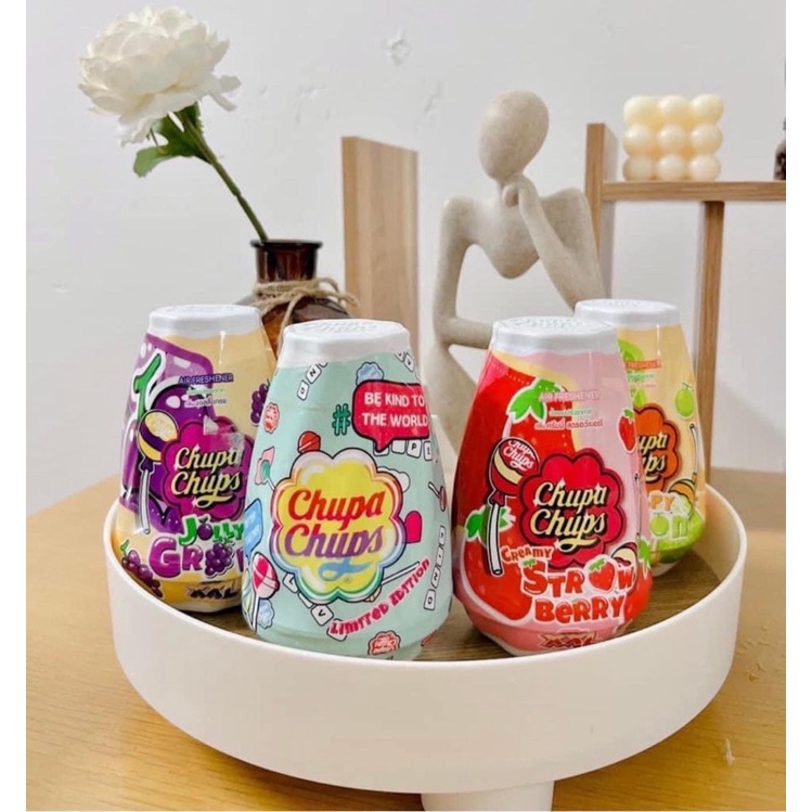 Sáp thơm Chupa Chups Gel Air Freshener ngọt lịm kẹo trái cây sử dụng lên đến 45 ngày