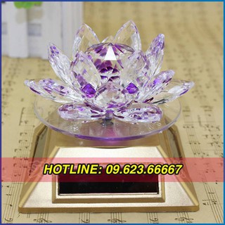 [FreeShip 50k Toàn Quốc]  Đế nến hoa sen thủy tinh pha lê