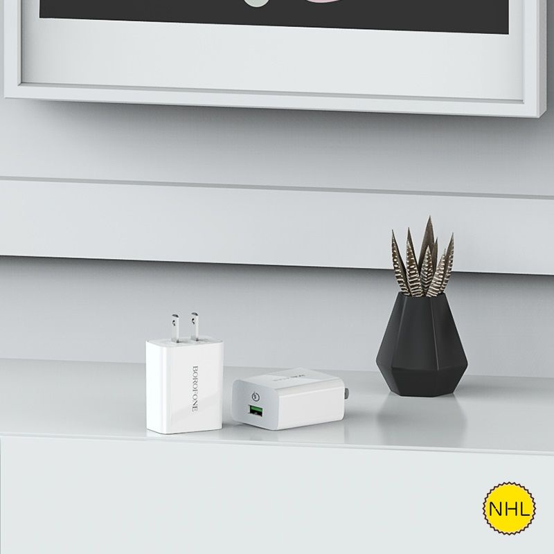 Bộ cốc cáp sạc nhanh Borofone BA21 microUSB hỗ trợ QC 3.0 công suất 18W  Hãng phân phối chính thức