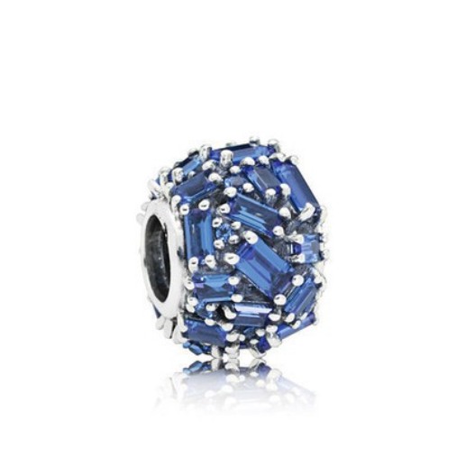 Mặt Dây Chuyền Hình Vương Miện/Ngôi Sao/Trái Tim Bằng Bạc S925 Màu Xanh Dương Lấp Lánh