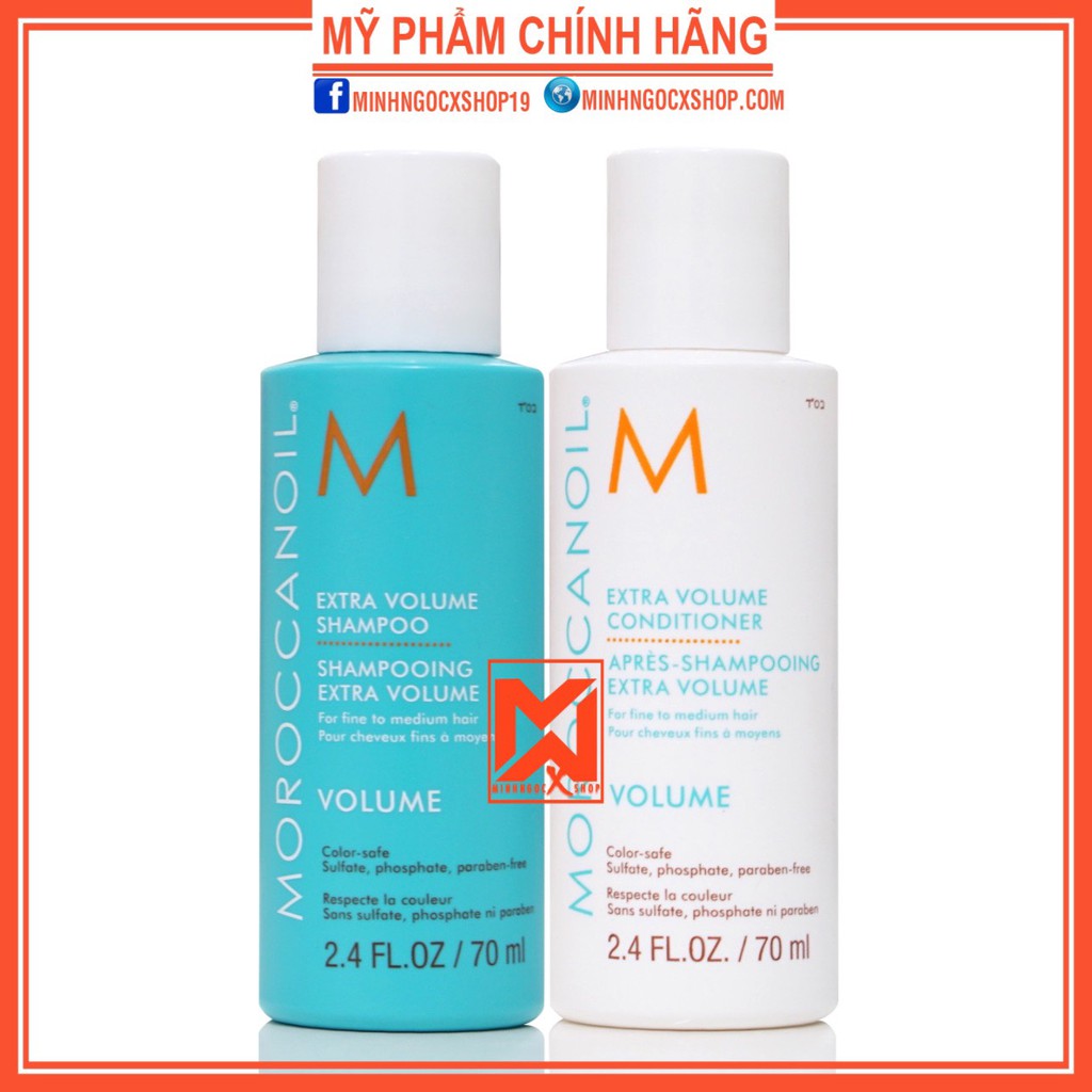 ✅[ MOROCCANOIL ] DẦU GỘI XẢ TĂNG PHỒNG MOROCCANOIL VOLUME 70ML CHÍNH HÃNG