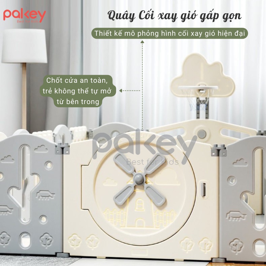 Quây Cũi Cho Bé - Full Set Quây Gấp Gọn Pakey Cao 65cm, Mẫu Quây Dày Dặn Chắc Chắn Bảo Bành 3 Năm