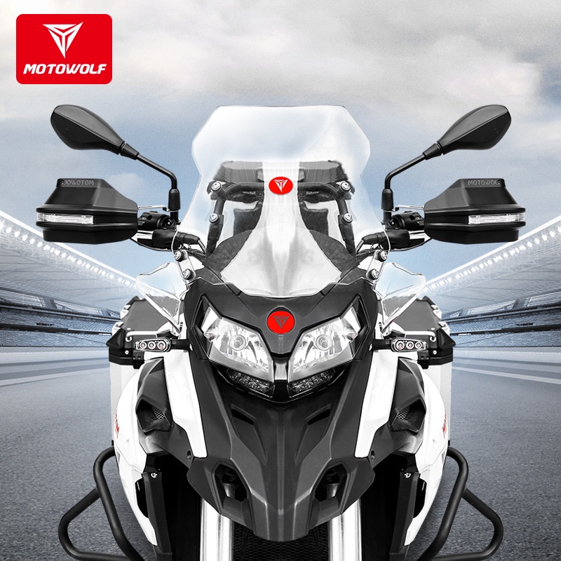 BẢO VỆ TAY LÁI MOTOWOLF chính hãng có đèn