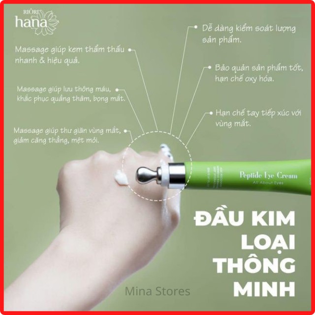 Kem Dưỡng Mắt RIORI Peptide Eye Cream 20g – Giảm Nếp Nhăn, Làm Mờ Quầng Thâm Vùng Mắt