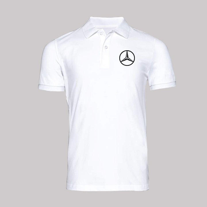 ÁO POLO NAM  CỔ BẺ VẢI  COTTON  LOGO MERCEDES CAO CẤP