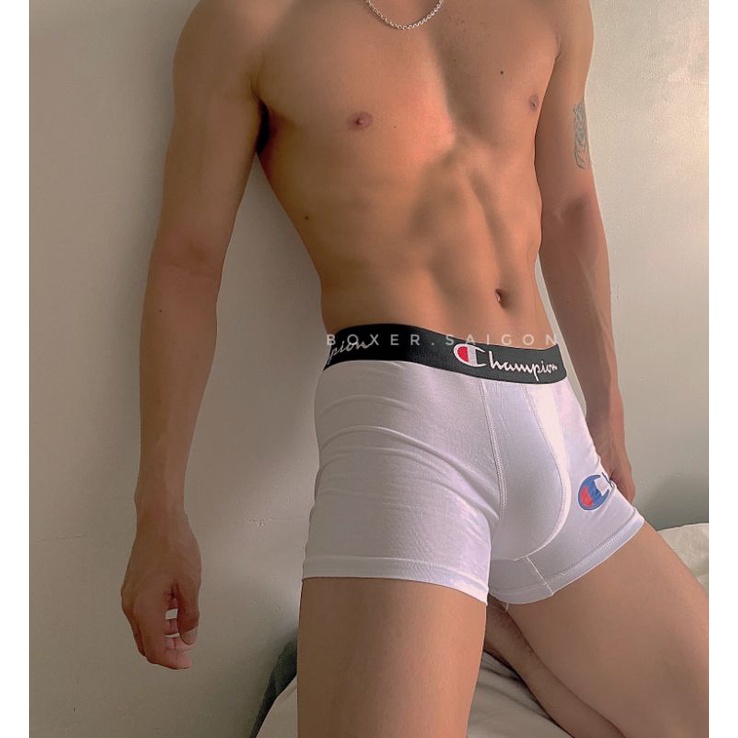 Quần lót nam boxer Champion cao cấp nhập khẩu, Cotton co giãn 4 chiều thoáng mát