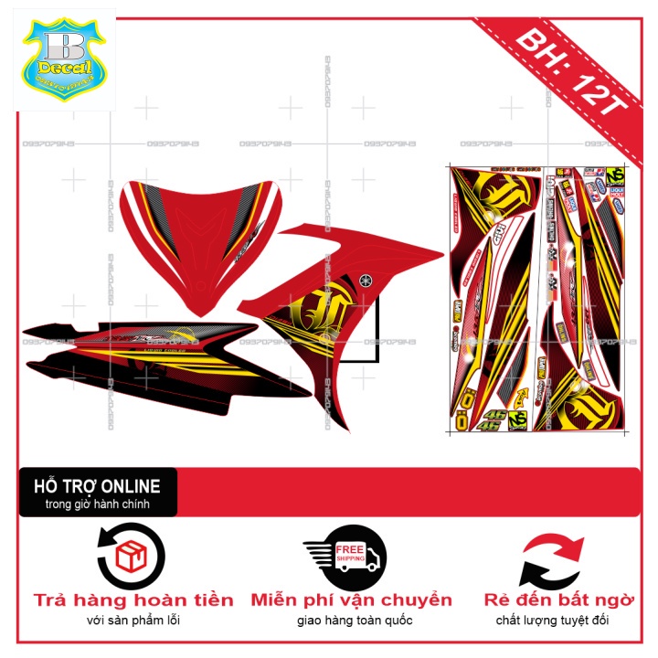 ( Quí khách vui lòng mang ra tiệm cho thợ dán ) Tem EX 2011 LC N1 [Bi Decal]