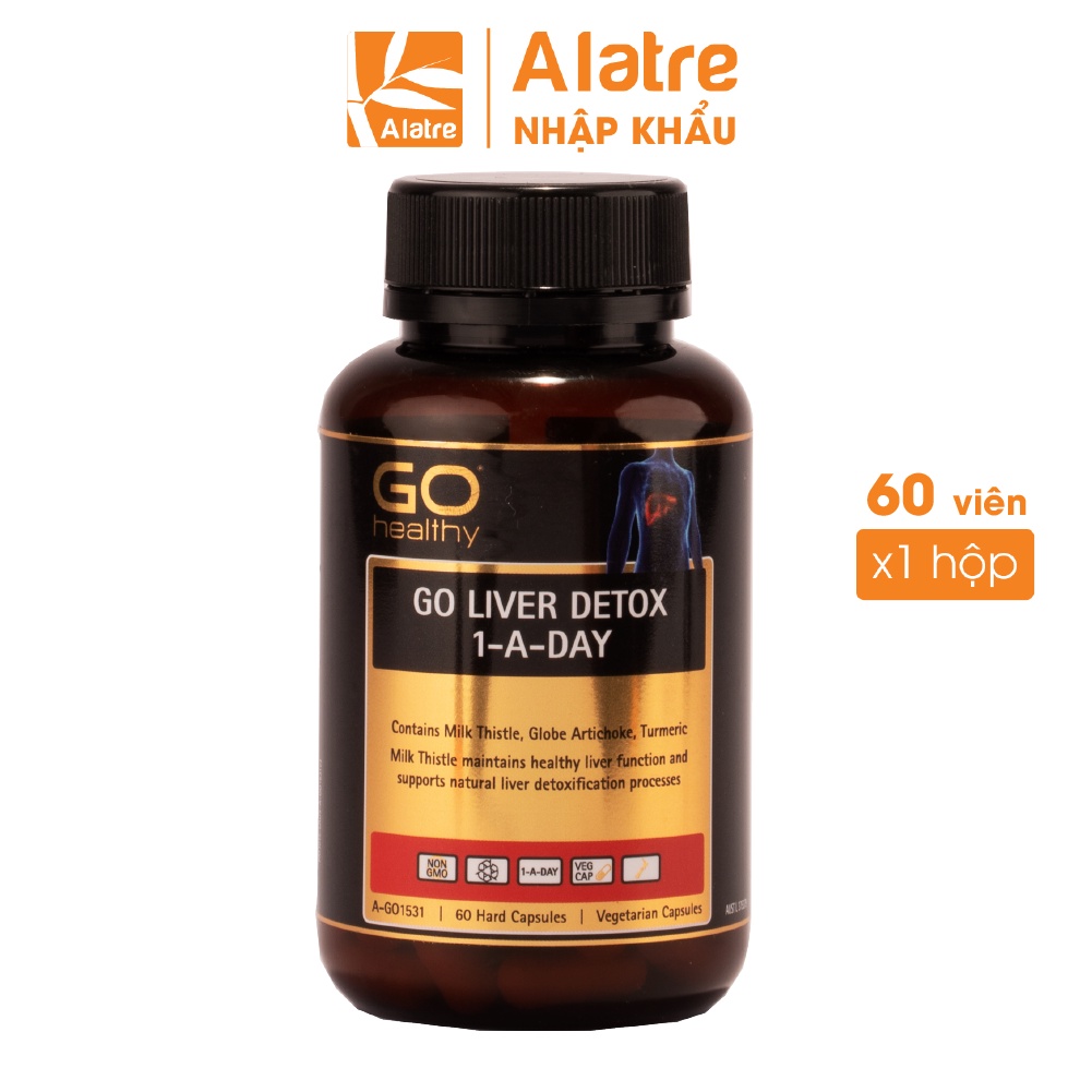 GH0000006 - Viên GO Liver Detox 1 A Day 60 Viên giải độc gan, hỗ trợ chức năng gan, bảo vệ gan, duy trì chức năng gan