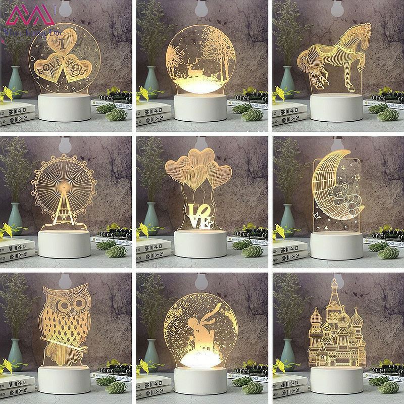 Quà giáng sinh 🎁🌲đèn sáng tạo led 3D