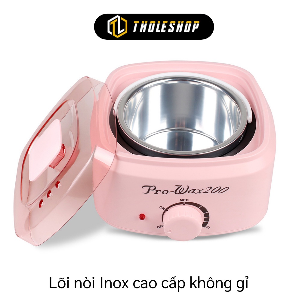 Nồi Nấu Sáp Wax Lông Hạt Đậu Pro~Wax 200 Hàng Cao Cấp Loại 1 - Nồi Đun Sáp Nóng Chảy Tặng Que Gạt Triệt Lông 1011