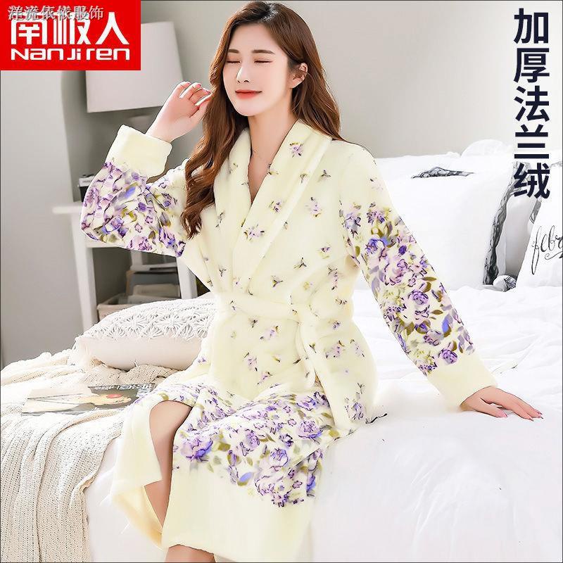 Áo Choàng Ngủ Vải Flannel Thời Trang Mùa Đông Cho Các Cặp Đôi