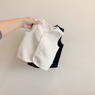Áo khoác gile trần bông cho bé trai bé gái chất liệu 100% cotton mềm mại giữ ấm