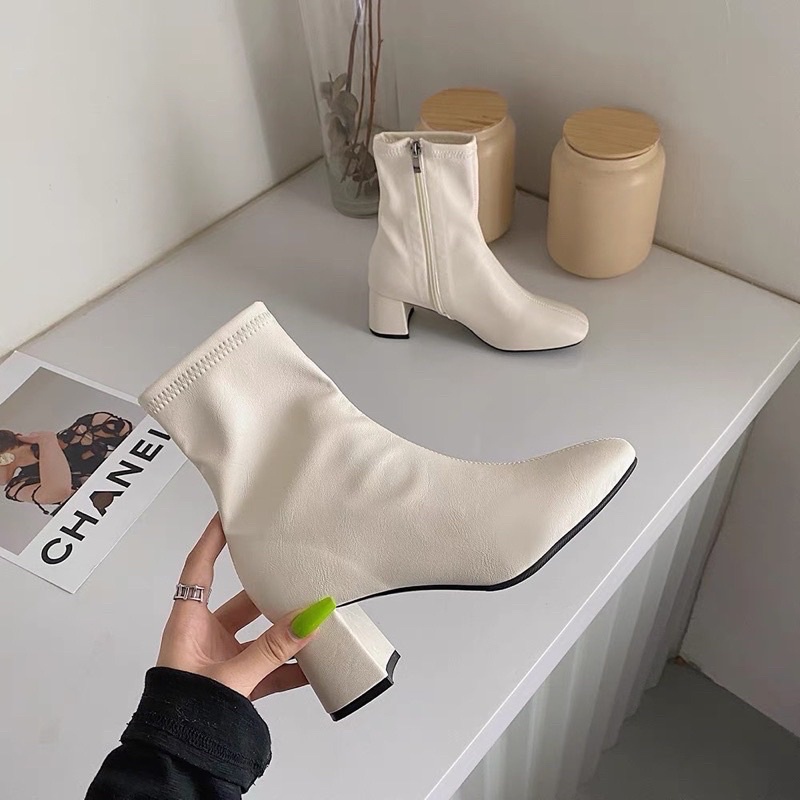 Bốt nữ ngắn cổ da mềm để 5cm siêu hot giá rẻ - Bốt nữ giá rẻ | BigBuy360 - bigbuy360.vn