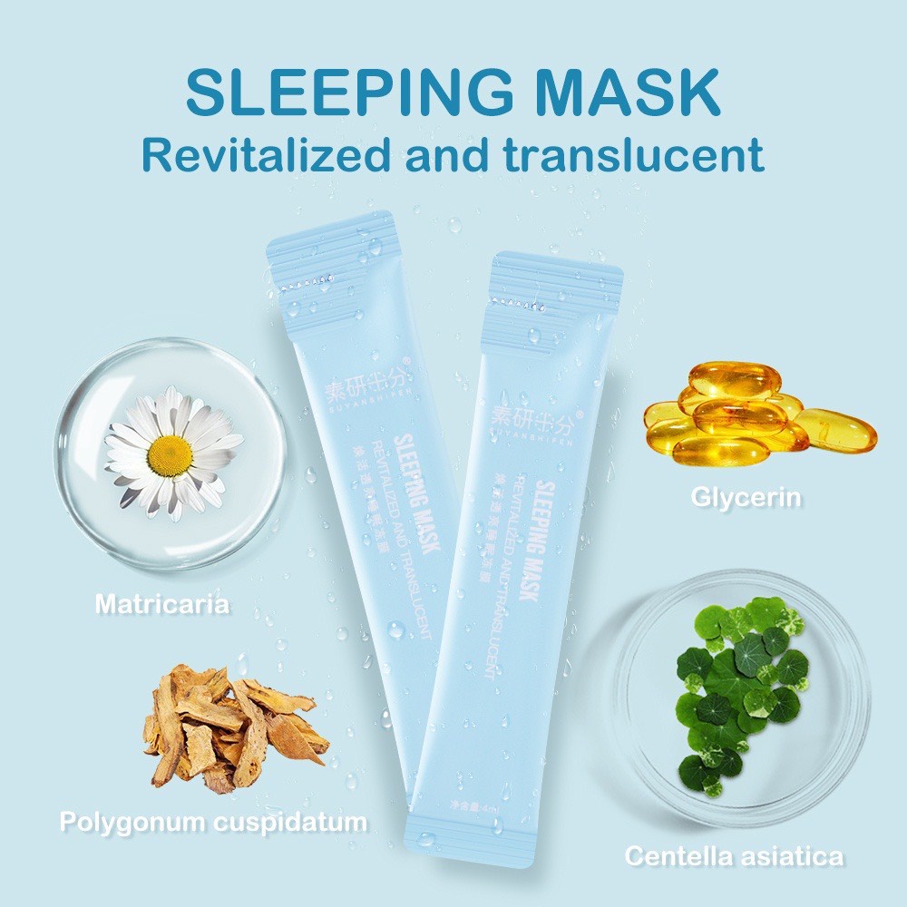 Mặt Nạ Ngủ Dưỡng Ẩm Làm Dịu Tinh Chất Tự Nhiên Cho Da Mặt Chống Lão Hóa LenColor- M1018