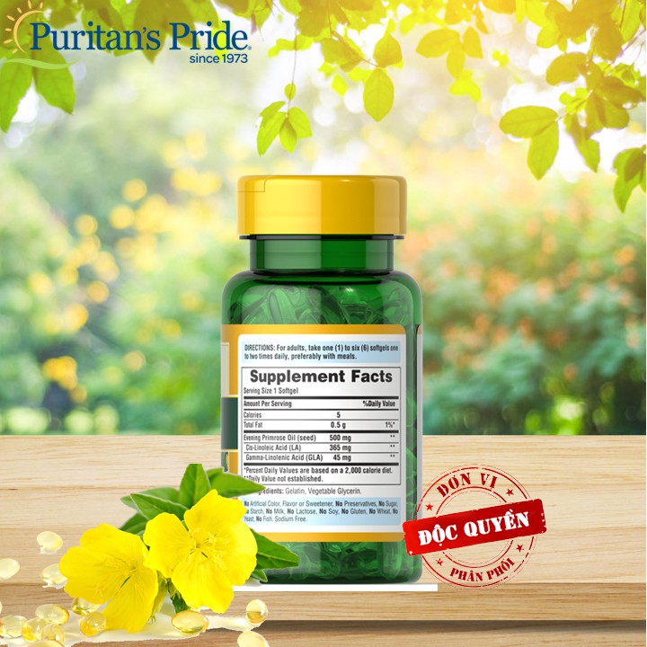 CHÍNH HÃNG - TINH DẦU HOA ANH THẢO EVEVING PRIMROSE OIL 500MG 100 viên của Puritan's Pride | BigBuy360 - bigbuy360.vn