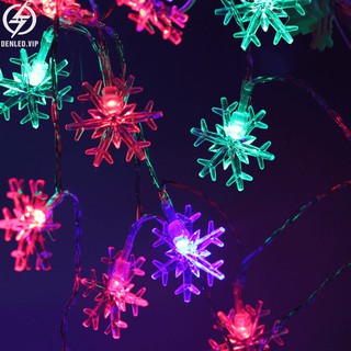 Đèn trang trí Noel, Tết, quán cafe nhấp nháy hình bông tuyết