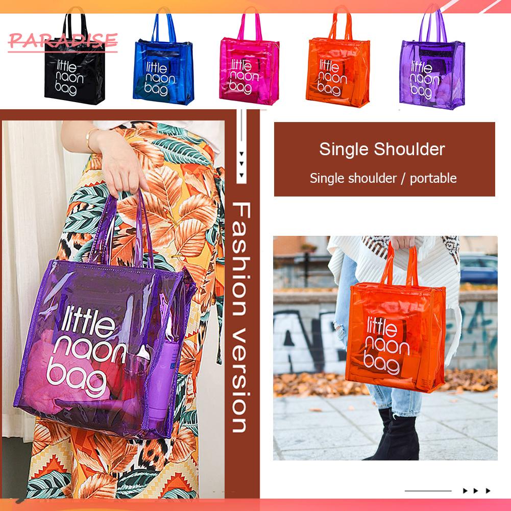 Túi Xách PVC Trong Suốt Cỡ Lớn Chống Thấm Nước Thời Trang Đi Biển Mùa Hè